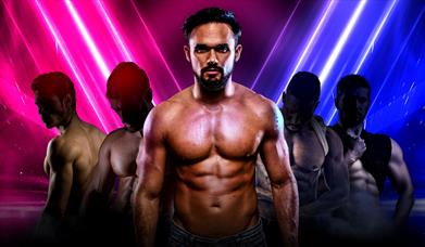 Gareth Gates shirtless - 4 male shirtless dancers behind him