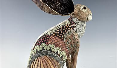 Gin Durham, Detail of the Landscape Hare, 2025