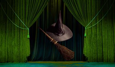 Witches hat and broom