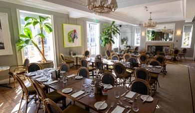 Garden Restaurant and Oak Lounge at the  Bush Hotel Farnham