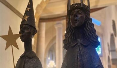 Lucia and Starboy sculpture