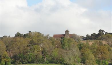 Looking up at St. Marthas Hill